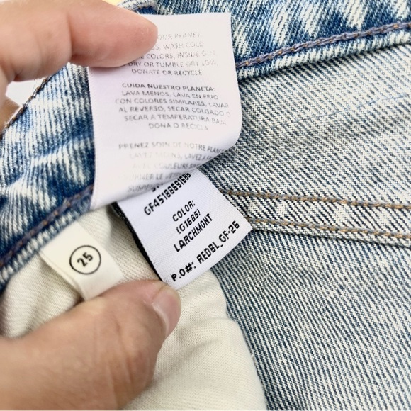 GRLFRND | THE KAROLINA HIGH RISE JEAN STRAIGHT CROP IN LARCHMONT WASH SIZE 25 - Picture 8 of 9